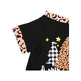 thumbnail image 5 of Matching Family Pajamas Sets Holiday Merry Christmas PJ's with Letter Printed Tee and Leopard Printed Pants Loungewear, 5 of 6