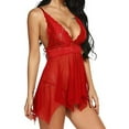thumbnail image 3 of DYMADE Women Gauze Sling Sexy Lingerie Solid Color Nightdress, 3 of 3