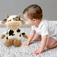 thumbnail image 6 of LYINGF 12" Cow Plush Toy Stuffed Animal, Soft Fluffy Hugging Pillow Doll for All Ages, Cuddly Throw Plushie Friend for Kids Adults, Birthday Valentines Gift, Plushie Cushion Decor, 6 of 9
