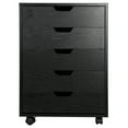 thumbnail image 2 of HomGarden 5-Drawer Chest Organizer, Modern MDF Storage Dresser Cabinet Lockable Casters , Black, 2 of 11