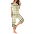 thumbnail image 4 of Wancir Women Pajama Sets Two-Piece Nightwear Short Sleeve Sleepwear 1/4 Button Down Pj Lounge Sets with Long Pants, 4 of 6