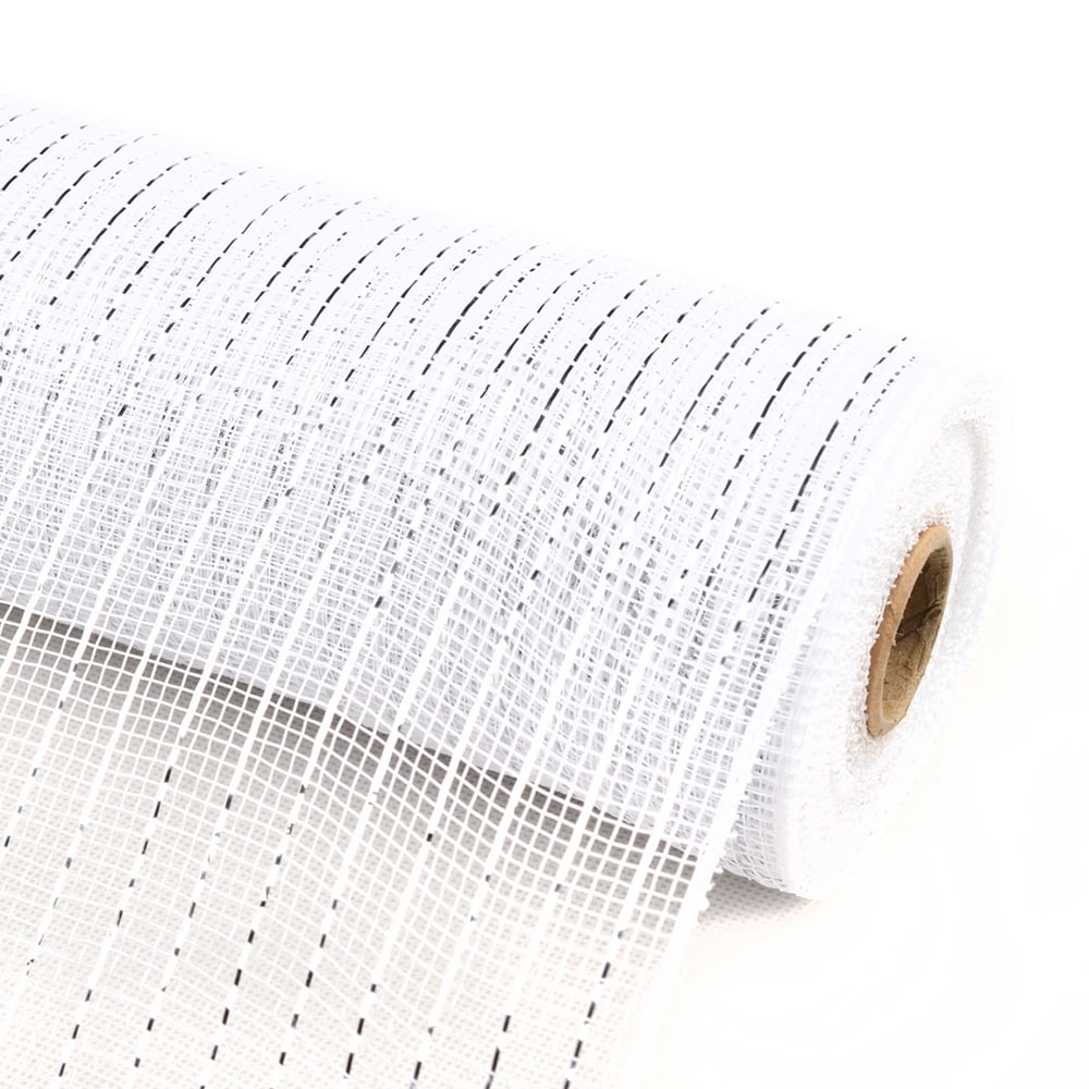 Decor Poly Mesh Ribbon, Solid/ Metallic Mesh Roll Floral Craft Wedding Party Decorative Ribbon