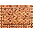 thumbnail image 1 of Ahgly Company Indoor Rectangle Abstract Orange Modern Area Rugs, 7' x 10', 1 of 4