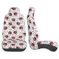 thumbnail image 3 of Vsdgher Red Ladybugs On Black Dotted Automotive Seat Covers for Cars Trucks and SUVs – Car Seat Covers for Truck Seat Protectors Set of 2, 3 of 7