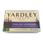Yardley London English Lavender with Essential Oils Soap Bar, 4.25 oz Bar (Pack of 3)