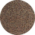 thumbnail image 1 of Ahgly Company Machine Washable Indoor Round Abstract Tiger Orange Brown Area Rugs, 7' Round, 1 of 7