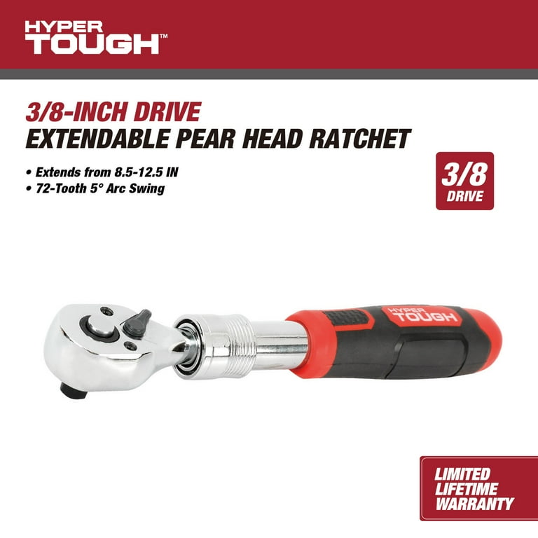 Hyper Tough 3/8-in Drive 72-tooth Extendable Pear Head Ratchet