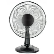Mainstays 12-Inch Table Fan with Adjustable 3-Speed Settings and Oscillation, Black, FT30-8MBB