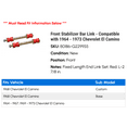 thumbnail image 2 of Front Stabilizer Bar Link - Compatible with 1964 - 1973 Chevy El Camino 1965 1966 1967 1968 1969 1970 1971 1972, 2 of 2