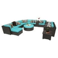 thumbnail image 2 of Barbados 12 Piece Outdoor Wicker Patio Furniture Set 12a in Black, 2 of 2