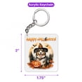 thumbnail image 5 of Happy Halloween Australian Shepherd Witches Hat Pumpkin Carving Acrylic Keychain Aussie Dog Lover Gifts Collar Charm Tag Keyring - 02019, 5 of 5