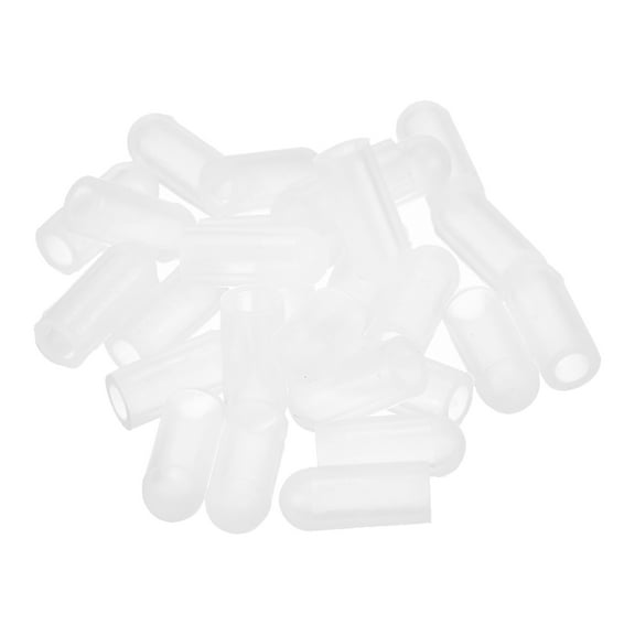 28Pack Silicone End Caps, 5mm(3/16") ID 13mm(1/2") Height, Clear