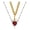 Gold, variant on Couple Necklace Cubic Zirconia Heart Matching Necklace Romantic Through The Heart Couple Jewelry for Him Her Valentine's Day Gift