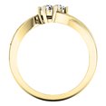 thumbnail image 2 of 0.50 Carat (ctw) 18K Yellow Gold Round White Diamond Ladies Forever Together Two Stone Bypass Style Bridal Engagement Ri, 2 of 4