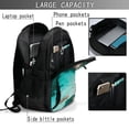 thumbnail image 4 of Balery Turquoise Beach Kayaking Mochila con carga USB para hombre y mujer - Mochila impermeable y antirrobo para laptop con puerto USB para viajes, trabajo, 4 of 7