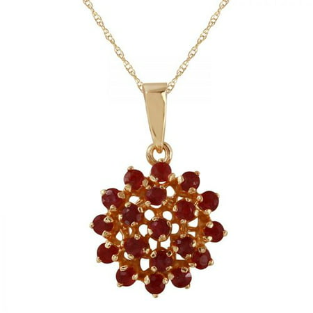Foreli 0.95CTW Ruby 14K Yellow Gold Necklace