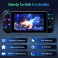 thumbnail image 3 of Wireless Controller for Nintendo Switch with Wrist Strap,Left and Right RGB Joypad Controllers Compatible with Switch/OLED/Lite,Support Dual Vibration/6-Axis Gyro/Motion Control/Wake-up(Bat), 3 of 6