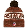 thumbnail image 2 of Men's New Era Orange Cleveland Browns 2025 Sideline Cold Weather Cuffed Knit Hat with Pom, 2 of 2
