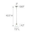 thumbnail image 6 of Design House Millbridge Traditional 1-Light Indoor Satin Nickel Dimmable Mini Pendant with Alabaster Glass Shade, 6 of 16