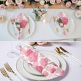 thumbnail image 3 of Pink Geometric Moroccan Cloth Napkins, Abstract Art Pink Ombre Modern Washable and Reusable Dinner Napkins Set of 2, Table Napkin for Kitchen Party Birthday Wedding Hotel Housewarming 20"x20", 3 of 9