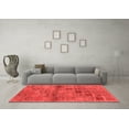 thumbnail image 3 of Ahgly Company Indoor Square Abstract Red Contemporary Area Rugs, 6' Square, 3 of 4