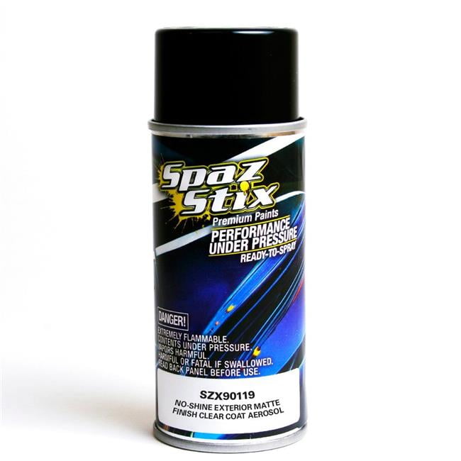 Spaz Stix SZX90119 NoShine Exterior Matte Finish Clear Coat Aerosol