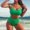 Green, variant on HUPOM Swimsuit Coverup For Women Mid Waist Sheath Bikinis Bikini Beach Bandeau Swimwear Clearance Hot Pink size 12