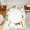 thumbnail image 5 of Manfei Bear Rabbit Fox Full Size Sheets 4-Piece for Children Teens,Jungle Animal Breathable Bed Sheets,Woodland Wildlife Lightweight Sheet Sets,Breathable Home Decor, 5 of 7