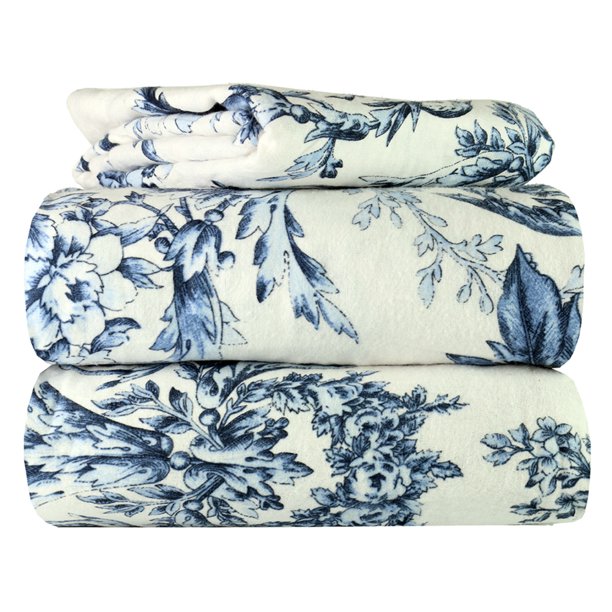 4 Piece 100 Soft Flannel Cotton Bed Sheet Set Queen/King Size