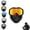 Orange, variant on A Full-Face Goggle, Anti Fog HD Lens Windproof Dustproof Riding Mask, Detachable Dirt Bike Goggles for Adults Cycling Motocross and Outdoor Sports