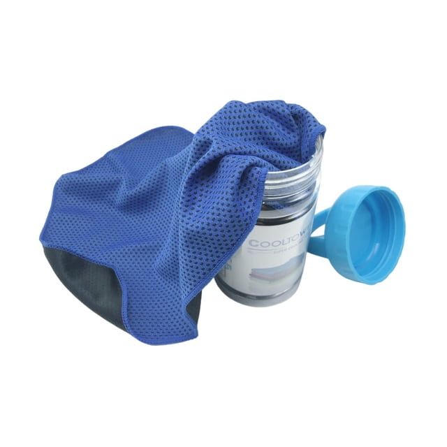 Toalla refrescante para el cuello y la cara, para hacer ejercicio, portátil, fácil de usar, reutilizable, suave y rápida Azul