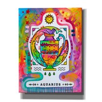 Epic Graffiti 'Aquarius' by Dean Russo, Canvas Wall Art, 12"x16"