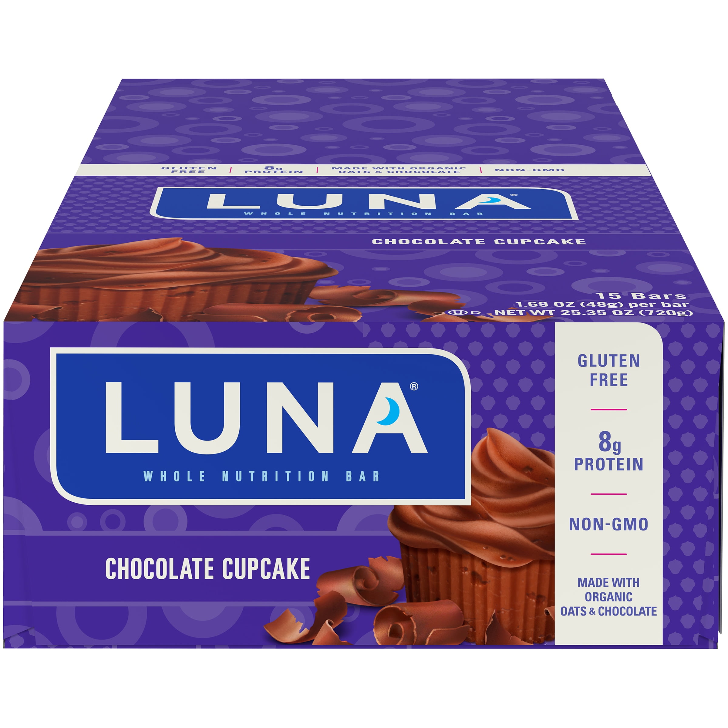 LUNA BAR Gluten Free Bars Chocolate Cupcake Flavor 1.69 Ounce