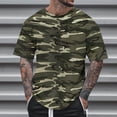 thumbnail image 2 of Taqqpue Mens Plus Size Camouflage Shirt Casual Loose T-Shirt Short Sleeve Round Neck Shirt Pullover Summer Lightweight Casual Fit Tops for Men, 2 of 5