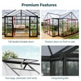 thumbnail image 4 of Palram - Canopia Triomphe Chalet - 12' x 15' - Walk-In Hobby Greenhouse - Black - with 2 Roof Vents, 4 of 11