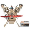 thumbnail image 1 of D Kit de construcción de motor, TECHING Motor de 2 cilindros Modelo de construcción de motor de metal Kit de ensamblaje de motor de cilindro TECHIN Construcción robusta NikouMX herramienta, 1 of 8
