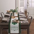 thumbnail image 3 of Chemin de Table en Coton et Lin pour la Saint-Patrick Motif Trèfle Vert Antidérapant Résistant à la Chaleur pour Dîner en Famille Cuisine, 13x70 Pouces, 3 of 7
