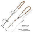 thumbnail image 3 of Fragrant Wood Beads Rosary Bracelet Cross Religious Ornaments Catholic Finger Chain for Men Women Prayer Jewelry Baptism, 3 of 4