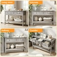 thumbnail image 5 of VEANERWOOD Farmhouse Entryway Table with 3 Drawers, 2-Tier Console Table with Storage for Entryway Living Room, 5 of 8