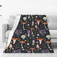 thumbnail image 1 of Balery Mushrooms Manta de Felpa Suave y Acogedora – Cobija de Franela Aterciopelada para Cama, Lavable y Cálida para Sofá, Mascotas, Transpirable-50"x40", 1 of 7