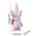 thumbnail image 3 of LEFTHIGH Home Cute Easter Pointed Hat Rabbit Faceless Doll Blue Pink Green Handmade Soft Fabric Carrot Goblin Ears Centerpiece Gift Kids Room Holiday Decor Easter Decor, 3 of 6