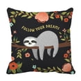 thumbnail image 1 of EREHome Follow Your Dreams Baby Tree Cartoon Animal Pillow Case Cover Set 18x18 Inch, 1 of 1