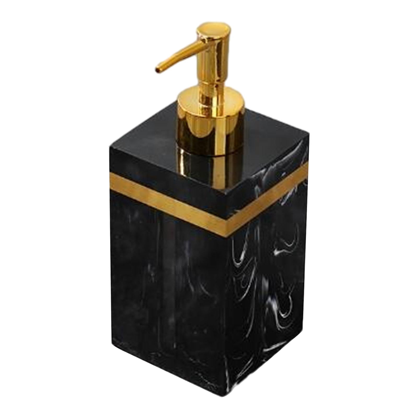 Tongina Marble Texture Soap Dispenser Lotion Dispenser Bottle Durable Stylish Leakproof Pump Soap Container for Kitchen Countertop 500ml Black