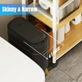 thumbnail image 3 of AINUO 2 Pack Automatic Touchless Bathroom Trash Can with Lid, 2.5 Gal Motion Sensor Garbage Bin, Black with Gold Legs for Bedroom, Office, Kitchen & Living Room, 3 of 7