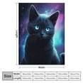 thumbnail image 4 of HENGT  Cat Blanket, Cute Black Cat in Blue Purple Galaxy Throw Blanket, Cat Gifts for Girls Boys, Plush Cat Lovers Gift Blanket Throws, Soft Cat Stuff for Kids,, 4 of 6