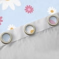 thumbnail image 4 of Feelyou Dreamy Blue Floral Curtains Pack of 2 (42x84 Each), Kawaii Daisy Groovy Flower Curtains Blackout, Dreamy Princess Style Bedroom Curtains, Window Curtains Decor, 4 of 6