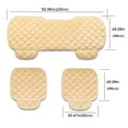 thumbnail image 3 of Eagle 3 pcs 1Rear+2Front Car Universal Seat Cover Breathable Plush Pad Chair Cushion Set for Vehicle Home Office Universal Beige, 3 of 11