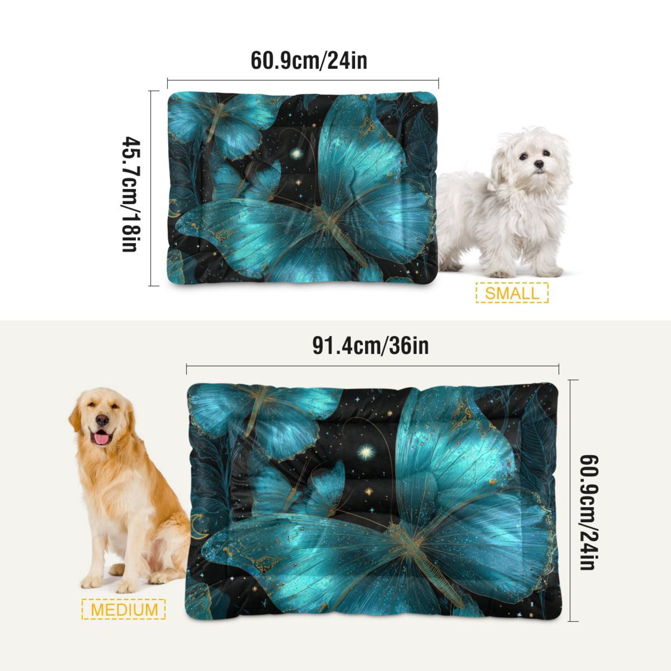 Cozy Mat Pet Bed Indoor Outdoor Warm Soft For Cat Dog Puppy(S/M) Light Blue
