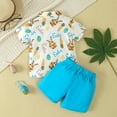thumbnail image 2 of Easter Baby Boy Outfits Toddler Child Short Sleeve Rabbit Printed Shirts and Shorts Gentleman Trendy Casual Outfits Size 6-12 M, 2 of 4