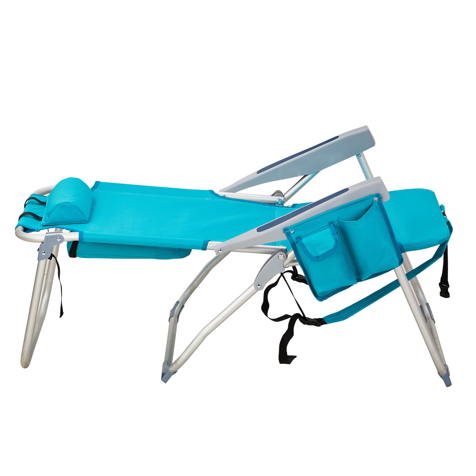 Beach Chair, Heightened Oxford Cloth Silver White Aluminum Tube Bearing Mint Green 63*70*99cm